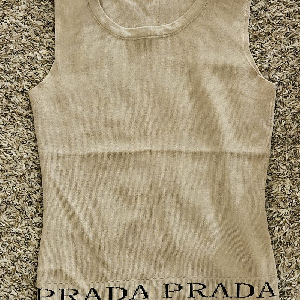 Prada Beige Sleeveless Tank Top